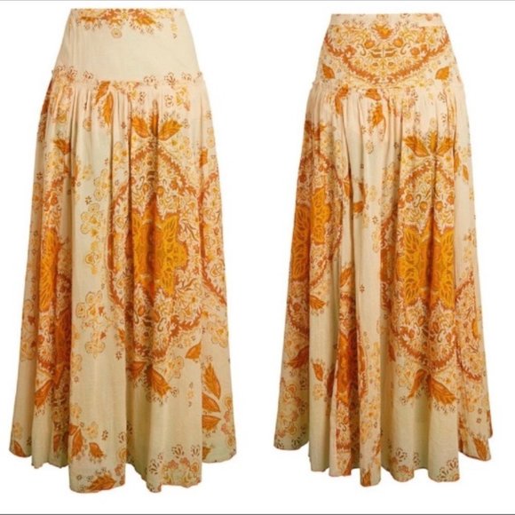 Free People Yellow Floral Maxi Skirt - Picture 6 of 14